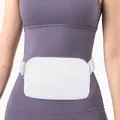 White waterproof nylon waist bag for sports and running, worn around the waist - White