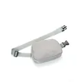 Minimalist gray waterproof nylon waist bag with adjustable strap and buckle closure - Gray