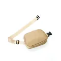 Durable khaki waterproof nylon waist bag with adjustable strap for outdoor sports - Khaki