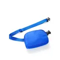 Waterproof electric blue nylon waist bag featuring an adjustable strap and plastic buckle - Dark Blue