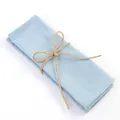 Light blue cotton linen napkin for table decoration tied with a rustic twine bow. - 1pc 30x30cm Napkin (Without Jute Rope) / Sky Blue