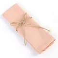 Elegant pink cotton linen cloth napkin variant tied with decorative natural jute twine - 1pc 30x30cm Napkin (Without Jute Rope) / Apricot