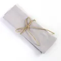 Light purple linen napkin folded and tied with rustic jute twine string - 1pc 30x30cm Napkin (Without Jute Rope) / Gray