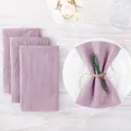 Set of lavender purple cotton linen napkins for festive dinner party table decorations - Light Purple