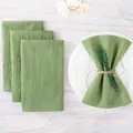 Premium sage green cotton linen napkins for festive table setting and wedding decor - Mint Green