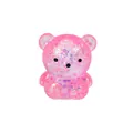 Cute pink glitter bear squishy toy for stress relief featuring a slow rebound design - Pink