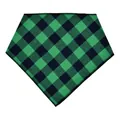 Green and black buffalo plaid pet bandana for small and medium dogs and cats - 45x64cm / Green Check