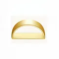 Modern D-shaped gold metal napkin ring for elegant hotel table settings and decor - D-shaped / Matte Gold