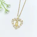 Collana con ciondolo a cuore dorato con Nostra Signora di Guadalupe e zirconi chiari - Ciondolo Cuore Vergine Maria (XL2606-023)