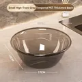 Transparent grey thickened PET plastic washbasin for household and dormitory use - Small / Transparent Grey