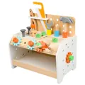 Établi en bois pour enfants avec outils variés pour le montage de vis et d'écrous - Établi d'Outils Classique