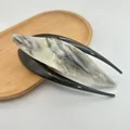 Grande pince à cheveux en acétate avec motif marbré élégant pour coiffures relevées - Motif Blanc et Gris