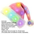 Adult size colorful LED glowing plush Santa hat with rainbow lights for Christmas party - Colored Glow Full Hat / Adult / Pink