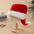 High-quality long plush Santa hat in red and white for Christmas party decorations - Haipai Long Plush Long Style / Adult / Red