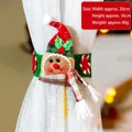 Gingerbread man Christmas curtain buckle, red and green festive window tieback decoration. - Gingerbread Man Style (009-A)