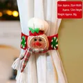Gingerbread man Christmas curtain tieback with chef hat and scarf for holiday decor - Chef Hat Gingerbread Man Style (009-B)