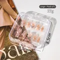 Large transparent clamshell storage box for press-on nails and jewelry organization - 8.5*8.5cm(27g)