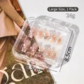 Transparent square press-on nail storage box with flip lid, 8.5x8.5cm size - 8.5*8.5cm(24g)
