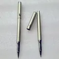 Elegant metal ballpoint pen with crystal rhinestone clip, champagne gold finish, portable - Beige Gold