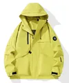 Giacca a vento con cappuccio impermeabile giallo lime per outdoor - 3XL / Verde Fluorescente