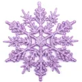 Sparkly purple 10cm glitter snowflake ornament for festive Christmas tree decoration - 10CM-6g (With Rope) / Light Purple