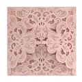 Elegante invito di matrimonio rosa antico tagliato al laser con pizzo floreale - Set Completo / Rosa Chiaro