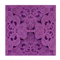 Intricate laser-cut purple lace pattern detail on elegant wedding invitation card. - Full Set / Deep purple