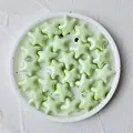 Handmade pastel light green starfish-shaped ceramic beads for DIY jewelry making projects - Light Green (20#)