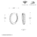 Size chart for S925 sterling silver hoop earrings with 5A grade zircon, 1.05cm diameter. - Silver (Inner Diameter 7mm)