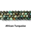 Natural round African Turquoise gemstone beads for DIY handmade jewelry accessories - Natural African Turquoise Beads