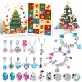 Children's Christmas DIY bracelet advent calendar jewelry set with 24 festive charms - YD-01 (With Christmas Tree)