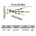 Interactive handmade cat teaser wand with fluffy pom poms and colorful streamers 51cm length - Green Bow Tassel Fairy Wand Style