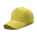 Casquette de baseball classique à 5 panneaux en coton jaune avec design à sommet rigide - M (56-58cm) / Light jaune