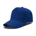 Casquette de baseball classique 5 pans en coton bleu roi uni avec visière incurvée - M (56-58cm) / Bleu royal