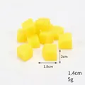 Yellow artificial fruit cube model for DIY crafts with specific 1.8x2x1.4cm size - 2cm x 1.7cm / Pineapple Cube