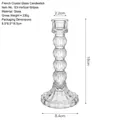 Elegant French style vintage ribbed glass candlestick holder - Vertical Stripe Four Balls Style / Clear