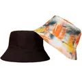Reversible bucket hats featuring one solid black side and one colorful tie-dye print - Tie-dye Print (CH-27)