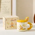 Set tazza in ceramica simpatico Star Boy con coperchio e confezione regalo - Tazza Nuvola Giallo (Con Coperchio E Cucchiaio)
