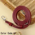 Correa de repuesto ajustable de cuero PU burdeos para bolsos de hombro y bandoleras - 119.5CM*1.0CM Cierre Dorado / Rojo oscuro
