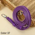 Correa de hombro ajustable de cuero PU morado para bolsos, número de color 37, lila. - 119.5CM*1.0CM Cierre Dorado / Morado