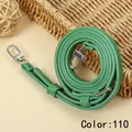 Premium adjustable green PU leather shoulder strap replacement for crossbody bags - 119.5CM*1.0CM Gold Clasp / Green