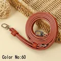 Adjustable brown PU leather replacement shoulder strap for handbags, color number 60. - 119.5CM*1.0CM Gold Clasp / Light Brown