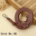 Replacement brown PU leather adjustable shoulder strap for crossbody bags - 119.5CM*1.0CM Gold Clasp / Dark Brown