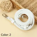 Premium adjustable white PU leather replacement shoulder strap with silver clasps - 119.5CM*1.0CM Gold Clasp / White