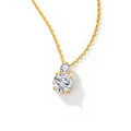 Elegant S925 sterling silver gold-plated necklace with double round moissanite pendants - Vertical Double Drill (fddz-118) / Gold