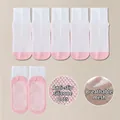 Breathable mesh baby floor socks with anti-slip glue dots in white and pink SKU - 8mo-2yr XS (Foot 9-12cm) / Non-slip Mesh Elastic Mid-Tube Contrast Socks / Pink