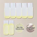 Breathable baby floor socks with non-slip dots in white and yellow finish - Mesh Mid-Tube Yin-Yang Socks / 5 Pairs / Yellow and White / 8mo-2yr XS (Foot 9-12cm)