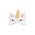 White faux leather unicorn butterfly bow hair clip for children girls party accessories - Embroidered Unicorn Style (MC6786)