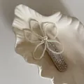 Elegant handmade white pearl flower hair clip with a sparkling silver crystal base - White Flower Style (1#)
