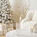 Elegante goldene glitzernde Dekozweige für festliche Heimdekoration SKU-Variante. - 34cm-7g / Gold